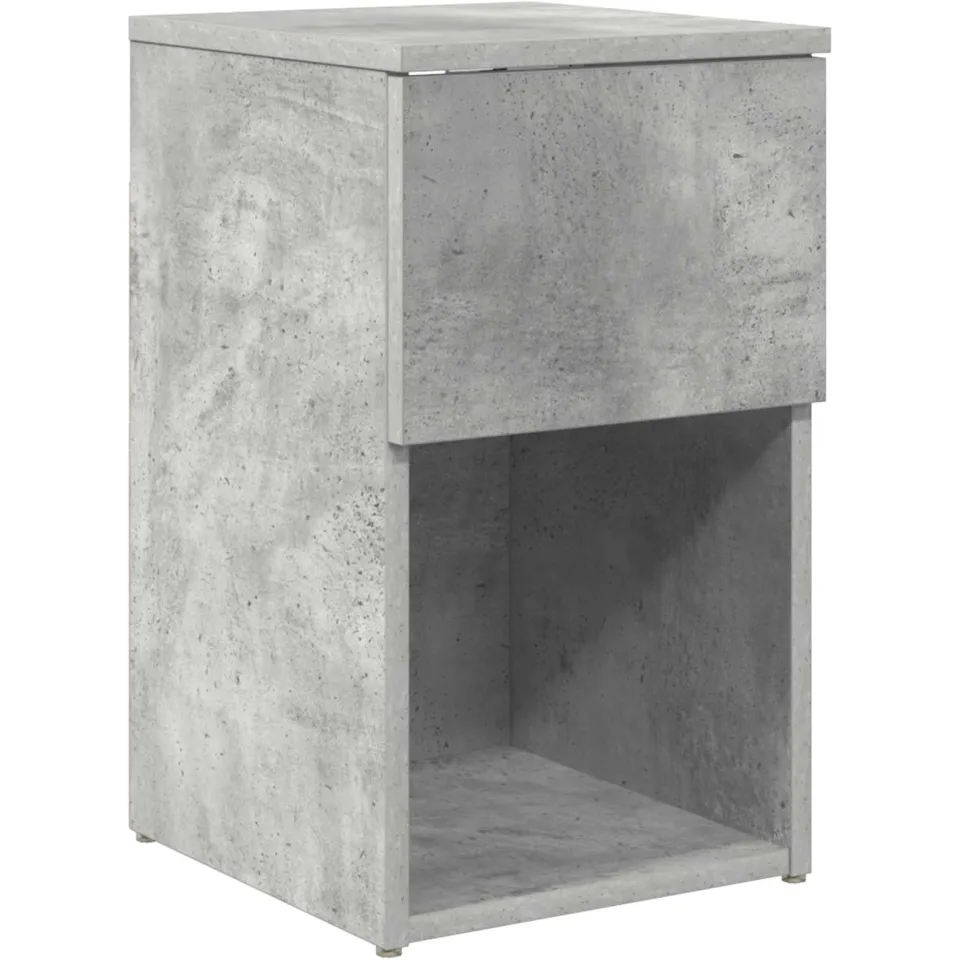 vidaXL Bed kast Betongrijs 29 x 31,5 x 49 cm Bewerkt hout grijs, foto 3