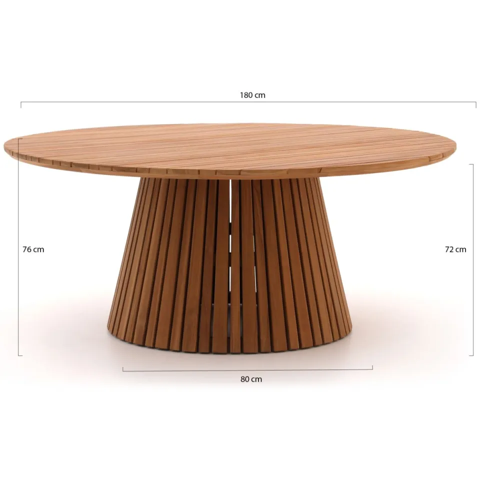 Hartman tuinmeubelen Hartman Sophie Studio/Santa Severina ø180cm dining tuinset 7-delig bruin, foto 3