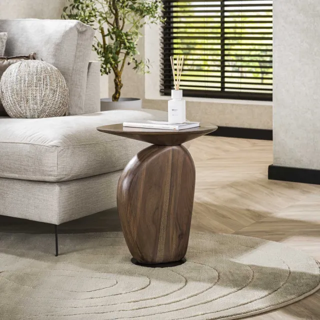 Dimehouse Bijzettafel Acacia Glaze Brown 45x36x50 cm Massief acacia glaze brown