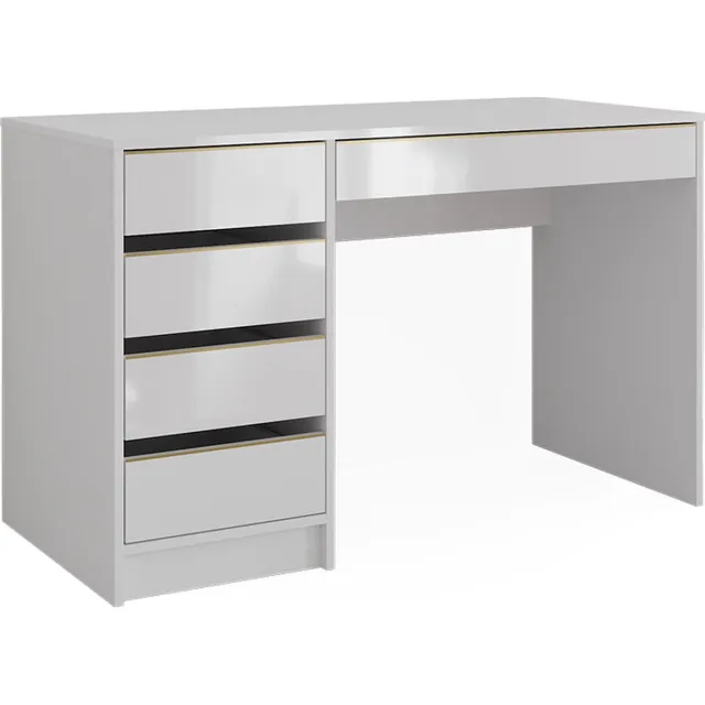 Vicco Kaptafel Sherry, Wit/Goud, 120 cm zonder spiegel
