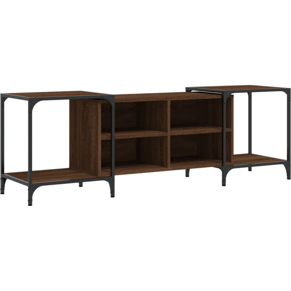 vidaXL Tv-meubel 153x37x50 cm bewerkt hout bruin eikenkleur, foto 3
