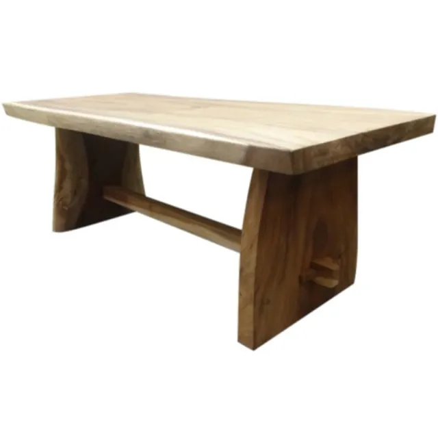 AVH Outdoor Collectie Boomstamtafel 200 x 90 x 77,5 bladdikte 8 cm Bruin / Terre