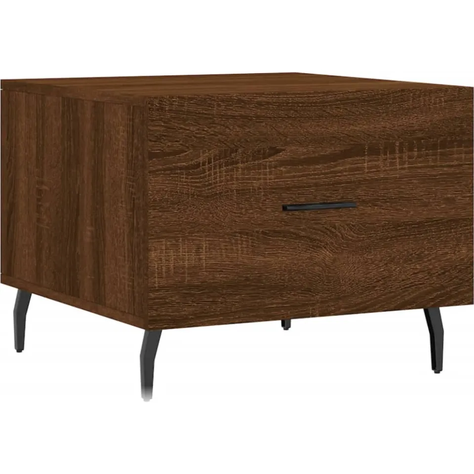 vidaXL Salontafels 2 st 50x50x40 cm bewerkt hout bruin eikenkleur