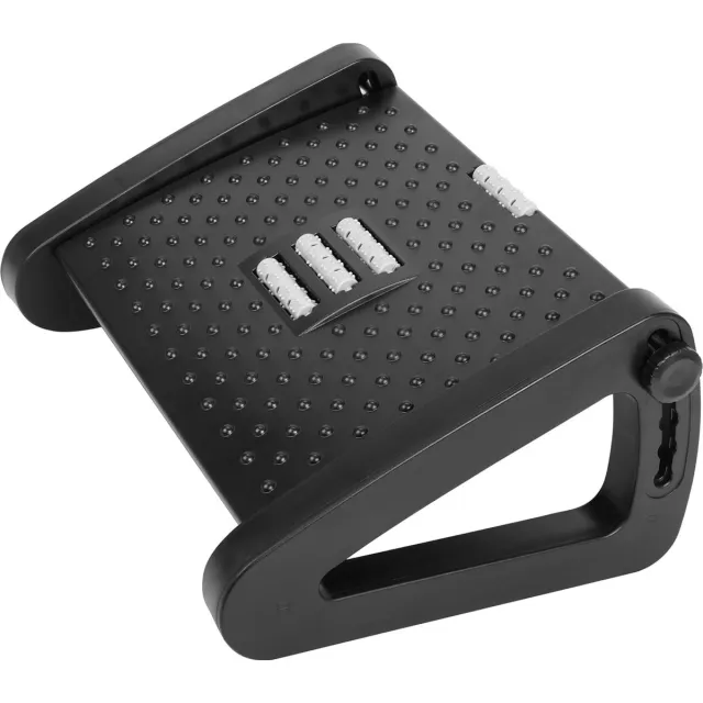 Lexium Store Lexium Voetensteun Bureau - Voetensteun Ergonomisch - Voetenkussen voor zithouding thuis of op kantoor Zwart