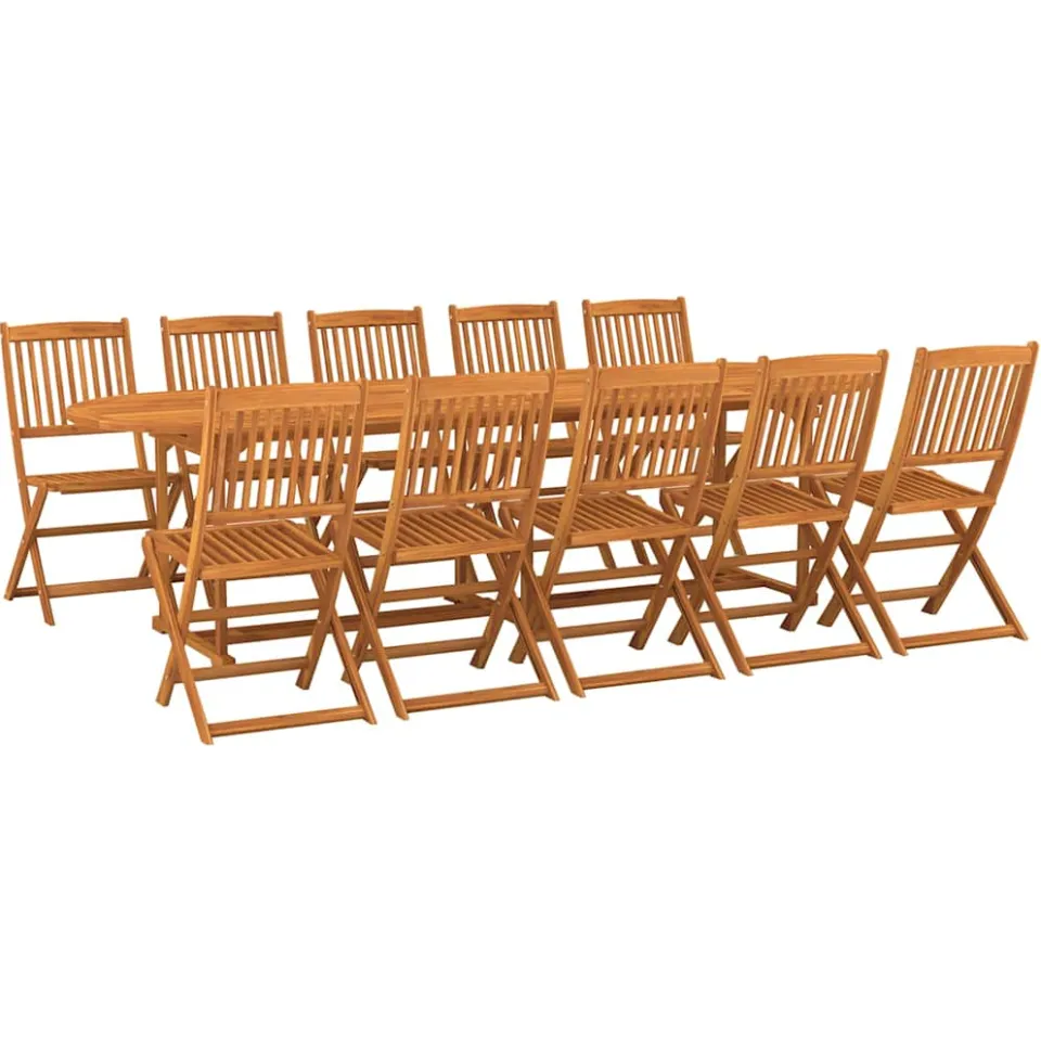 vidaXL 11-delige Tuinset 280x90x75 cm massief acaciahout bruin, foto 3