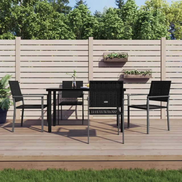 vidaXL 5-delige Tuinset poly rattan en staal, foto 2