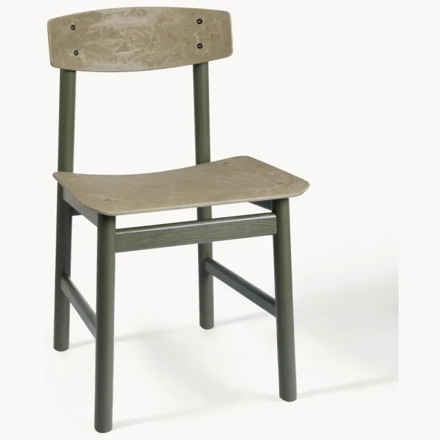 Mater Houten stoel Conscious Taupe, Groen