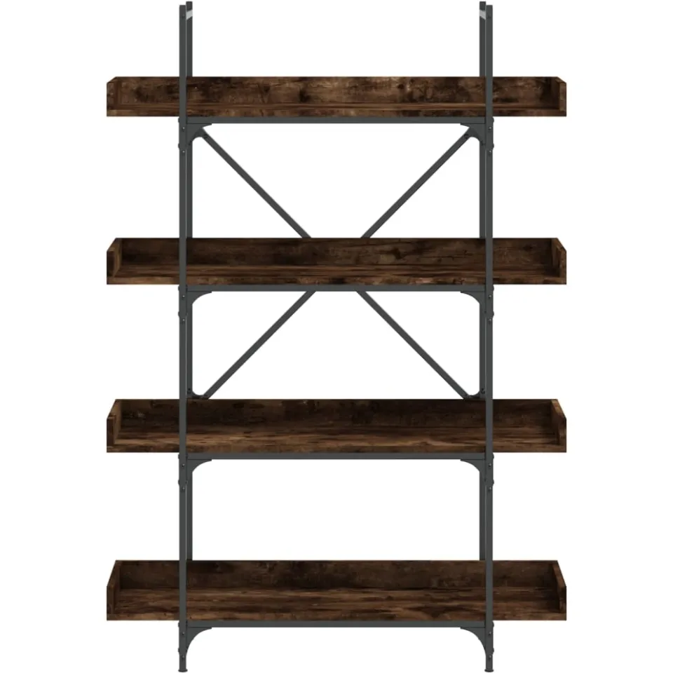 vidaXL Boekenkast 4-laags 100x33x145,5 cm bewerkt hout gerookt eiken, foto 4