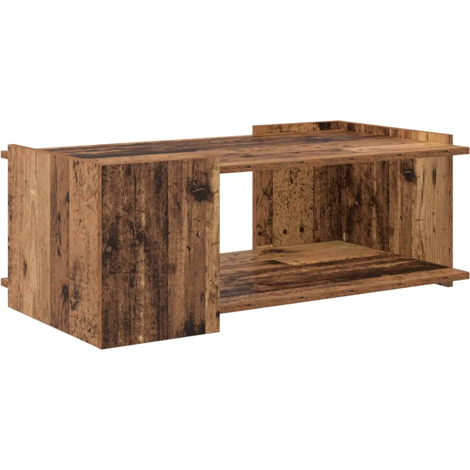 vidaXL Salontafel Oud hout 90 x 50 x 33 cm Bewerkt hout bruin, foto 3