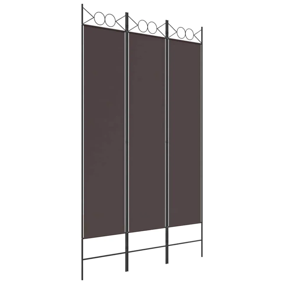 vidaXL Kamerscherm met 3 panelen 120x200 cm stof bruin, foto 4