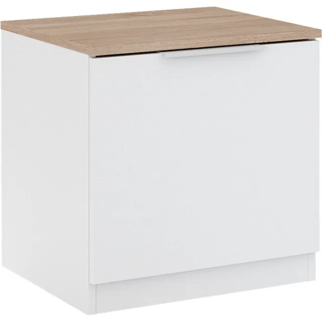 Vicco Betti Nachtkastje – 50 x 50 cm met 1 deur Wit/Sonoma