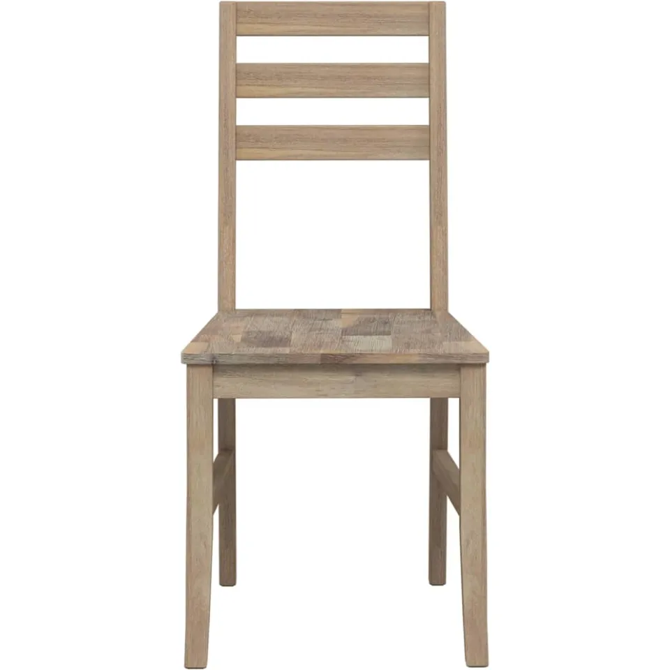 vidaXL Eetkamerstoelen 8 st massief acaciahout bruin, foto 3