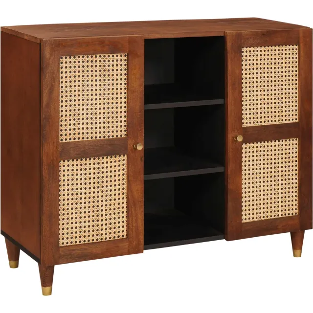 vidaXL Dressoir Bruin 90 x 33,5 x 75 cm Massief Mango Hout