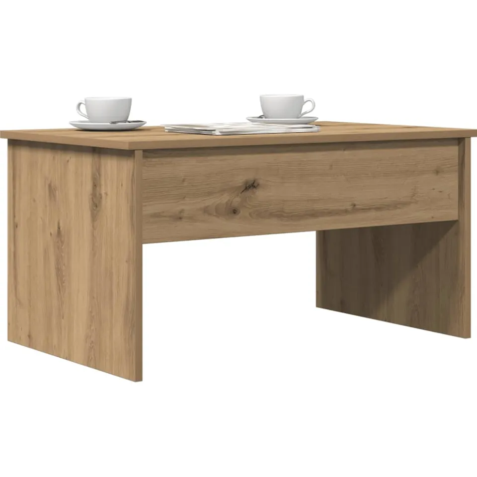 vidaXL Salontafel 80x50,5x41,5 cm bewerkt hout artisanaal eikenkleurig Bruin