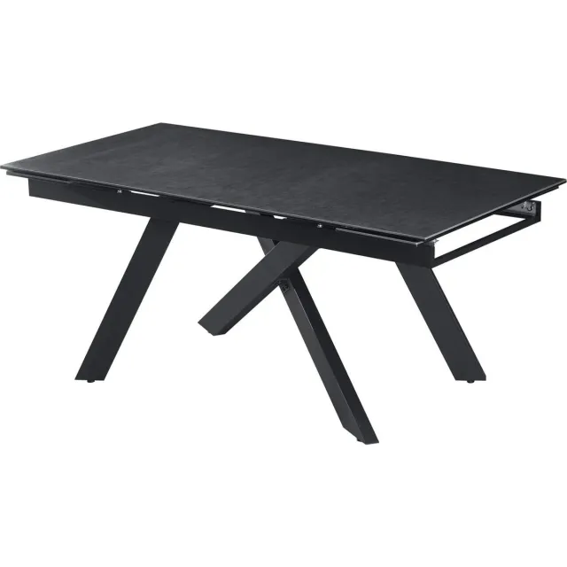 BELFURN Verlengbare eetkamertafel Mass 180/240 x 90 cm in grijze keramiek grijs