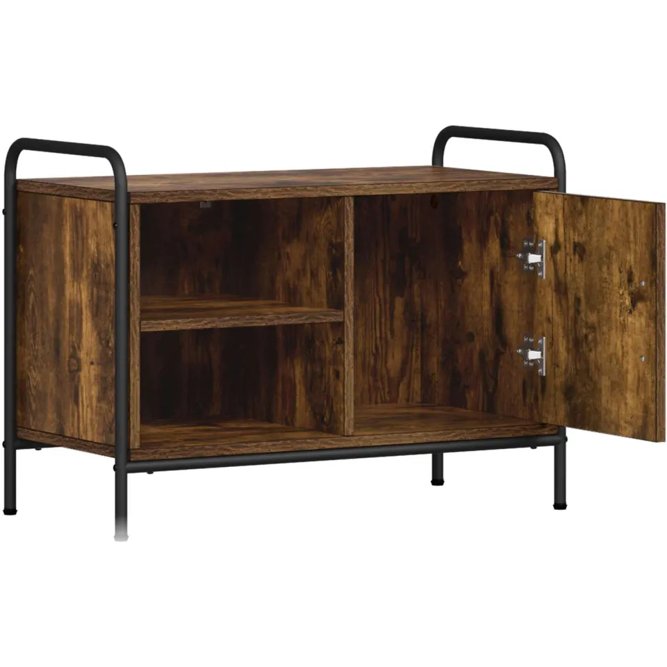 vidaXL Tv-meubel 67,5 x 33 x 50 cm Gerookt eiken Bruin