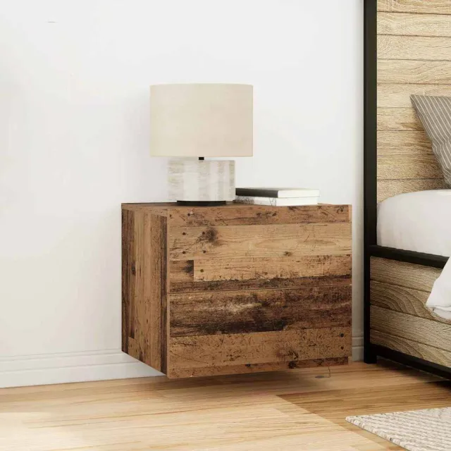 vidaXL Nachtkastje 2 st Oudhout 50 x 39 x 41 cm Bewerkt hout bruin, foto 2