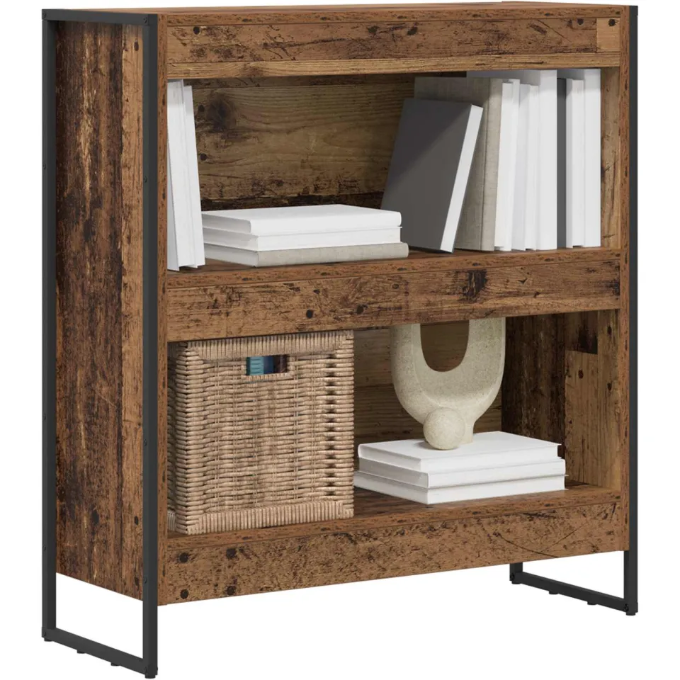 vidaXL Boekenkast 80 x 30 x 86,5 cm Bewerkt hout Oud Hout bruin, foto 3