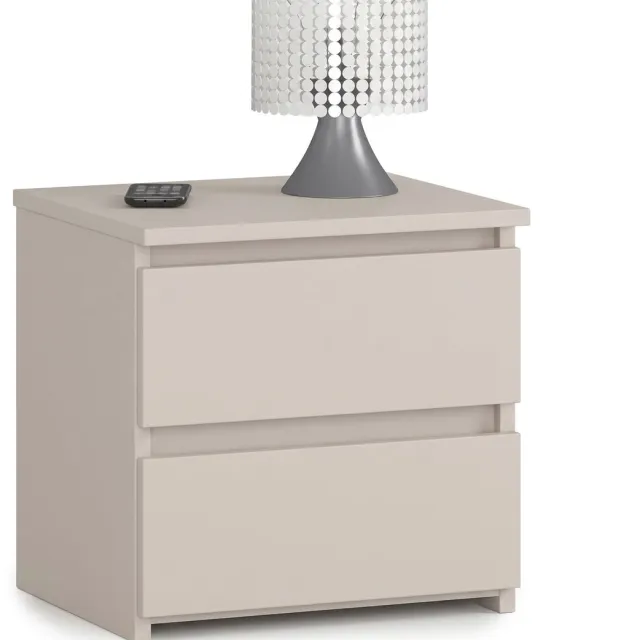 Akord Nachtkastje CL2 / Kasjmier / 40 cm / 2 Lades / Front Kasjmier / 40 x 40 x 35 cm