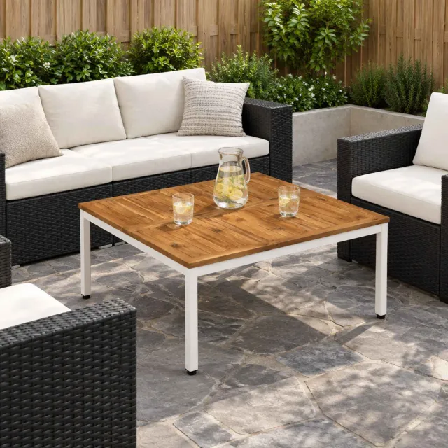 vidaXL Salontafel NAARDEN Natuurlijk en Wit 98 x 100,5 x 45 cm, foto 2