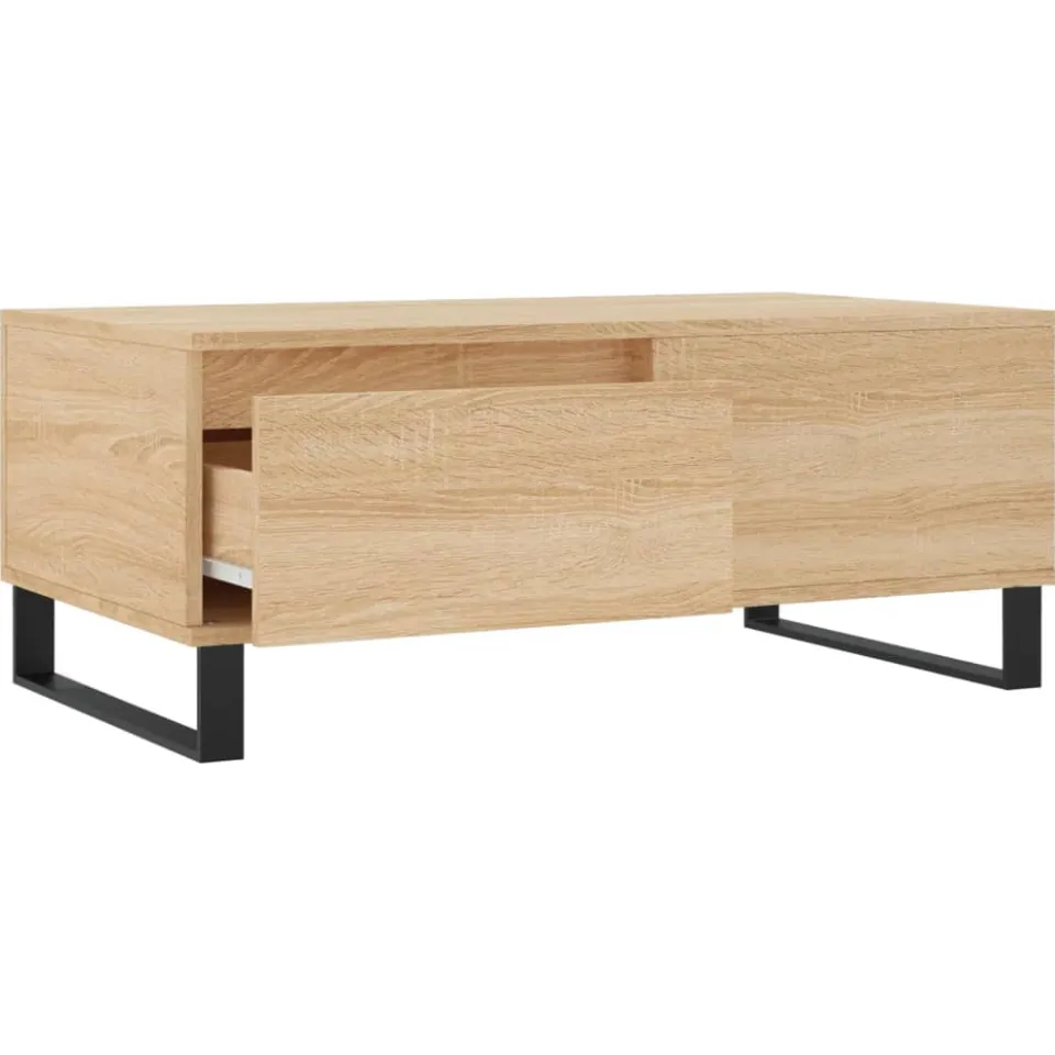 vidaXL Salontafel 90x50x36,5 cm bewerkt hout sonoma eikenkleurig, foto 3