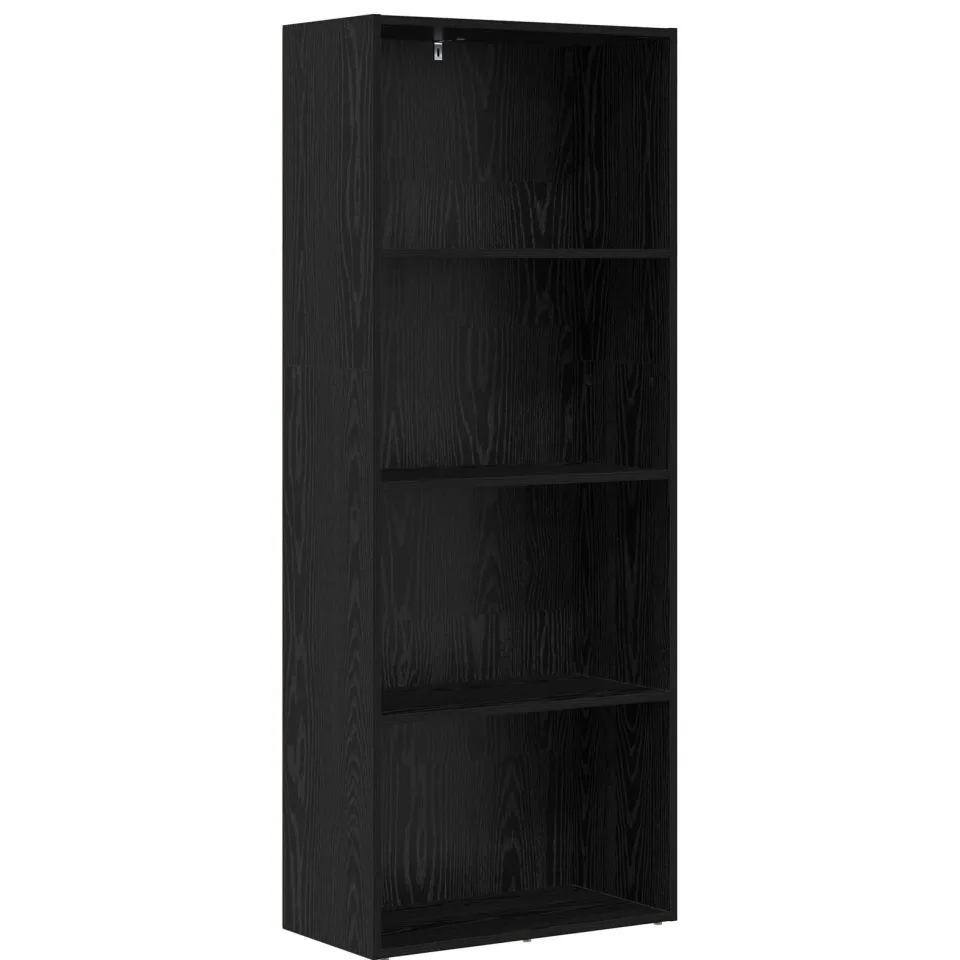 vidaXL Vrijstaande Boekenkast 60 x 30 x 151,5 cm Bewerkt hout zwart, foto 3