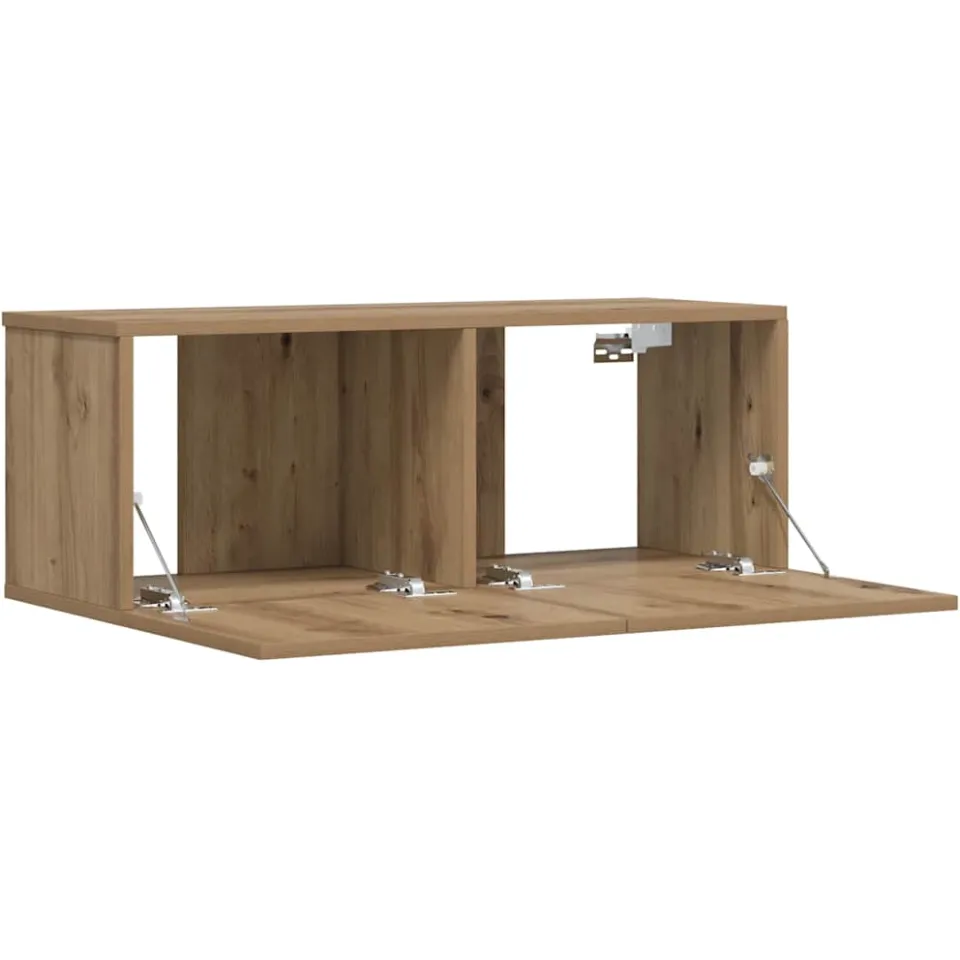 vidaXL Tv-wandmeubel 80x30x30 cm bewerkt hout artisanaal eikenkleurig Bruin