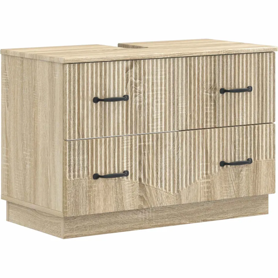 vidaXL Badkamer wastafelkast HOORN Sonoma Eiken 82 x 41 x 56 cm, foto 3