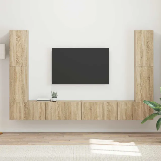 vidaXL Tv-meubelset 8 st 31 x 30 x 60 cm Sonoma Eiken Bruin