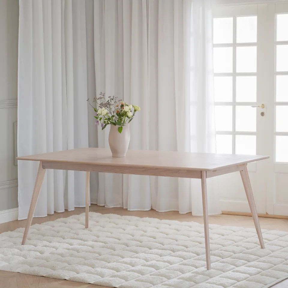 Rowico Home Yumi verlengbare houten eettafel whitewash - 190 x 90 cm, foto 5