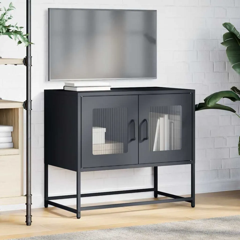 vidaXL Tv-meubel 68x39x60,5 cm koudgewalst staal antracietkleurig, foto 2
