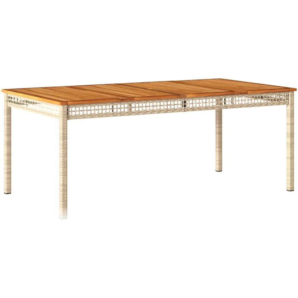 vidaXL 7-delige Tuinset met kussens poly rattan beige, foto 4