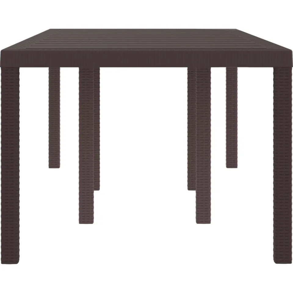 vidaXL Tuinstafel Bruin 200 x 100 x 73 cm poly rattan, foto 3
