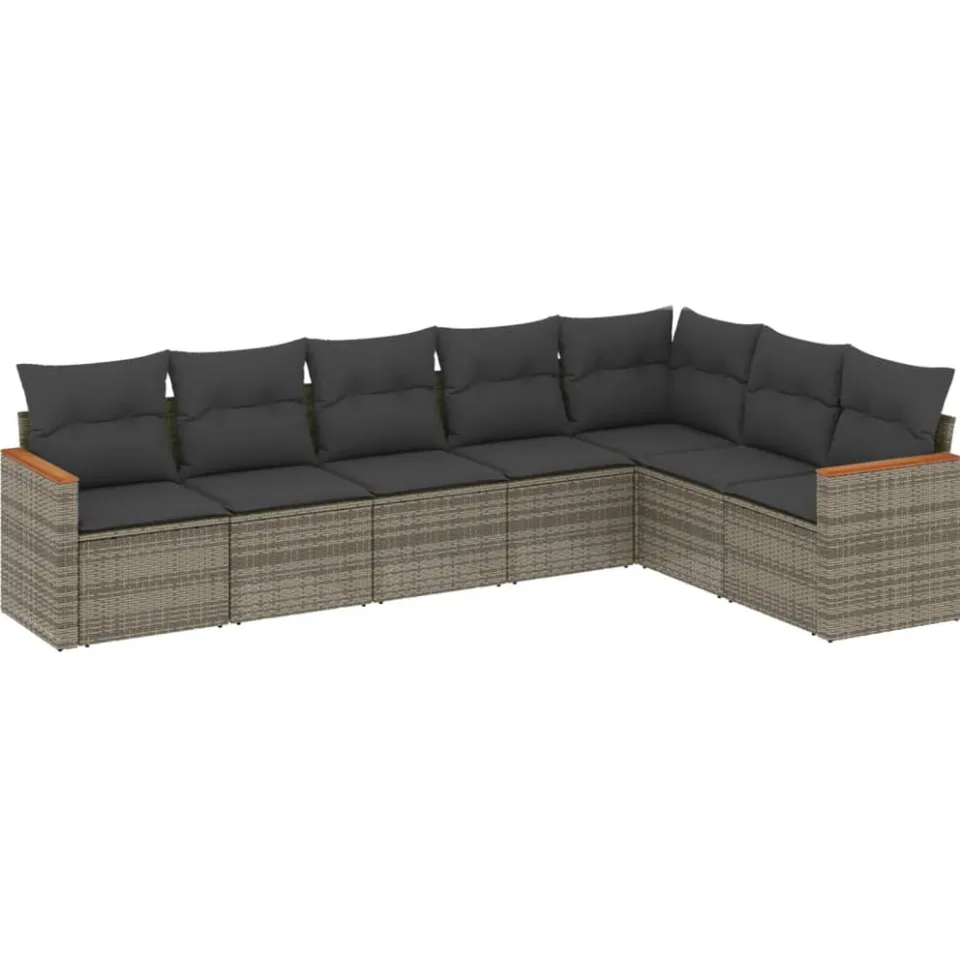 vidaXL Patio Sofa Set 7-zits Grey, foto 3