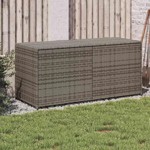 vidaXL Tuinbox 283 L poly rattan grijs, foto 2