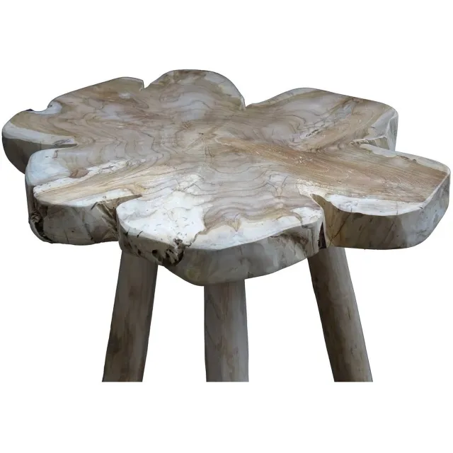 van der Leeden bijzettafel teak naturel Ø 50 hoogte 75 cm