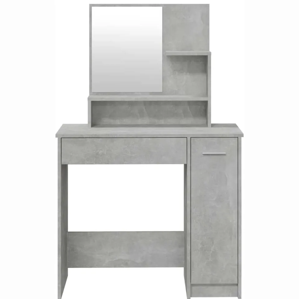 vidaXL Kaptafelset 86,5x35x136 cm betongrijs grijs, foto 4