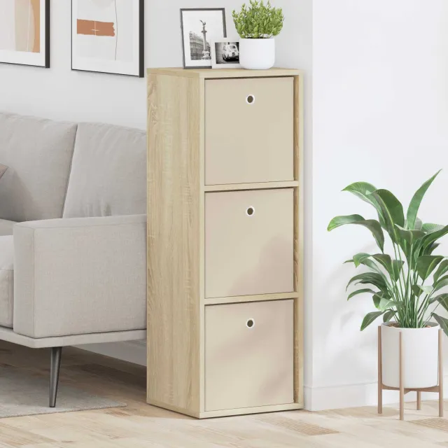 vidaXL Dressoir met lade Sonoma Eiken 35 x 32 x 99,5 cm, foto 2