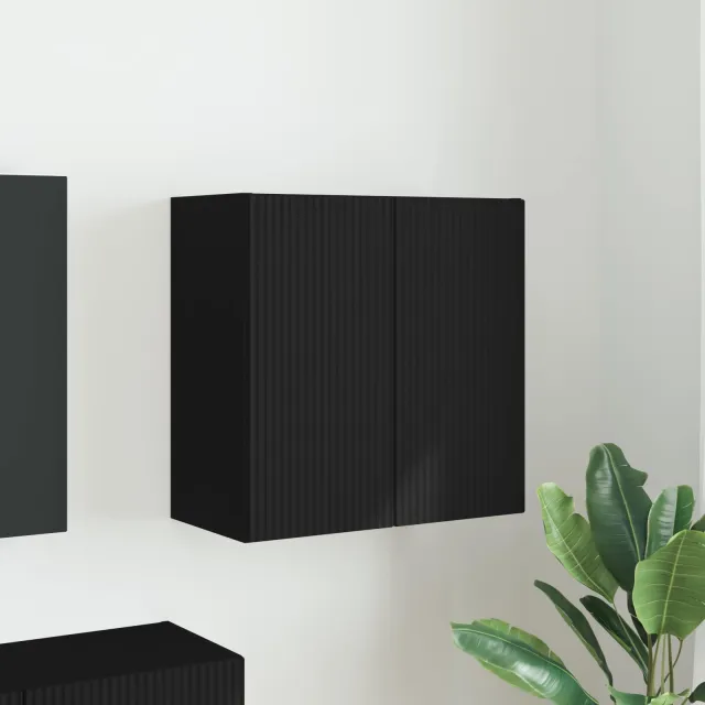 vidaXL TV-wandkast 59,5 x 31 x 60 cm Zwart Bewerkt hout, foto 2