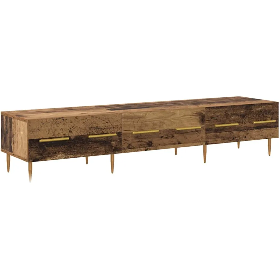 vidaXL TV-kast 150 x 36 x 30 cm Oud Hout Bewerkt hout bruin, foto 3