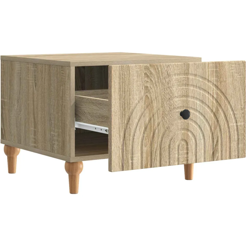 vidaXL Salontafel met lade Sonoma Eiken 49 x 50 x 40 cm Bewerkt hout, foto 4