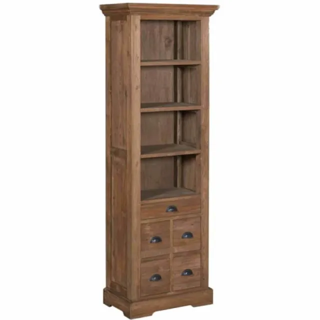 Tower Living Bologna Boekenkast teakhout 66x50x191 cm - Naturel Blank Teak