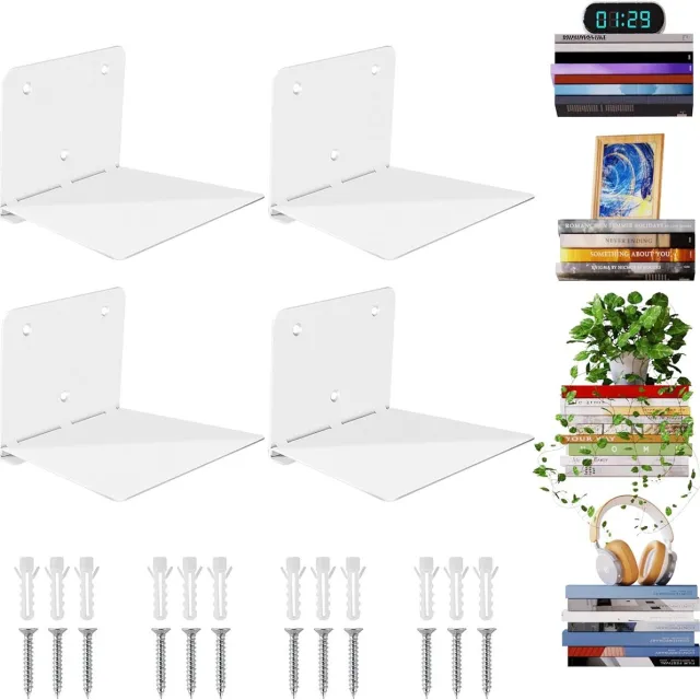 Ibenzoa Modulaire Draagbare Boekenplanken Set - Strak Ontworpen voor Flexibele Opslag wit