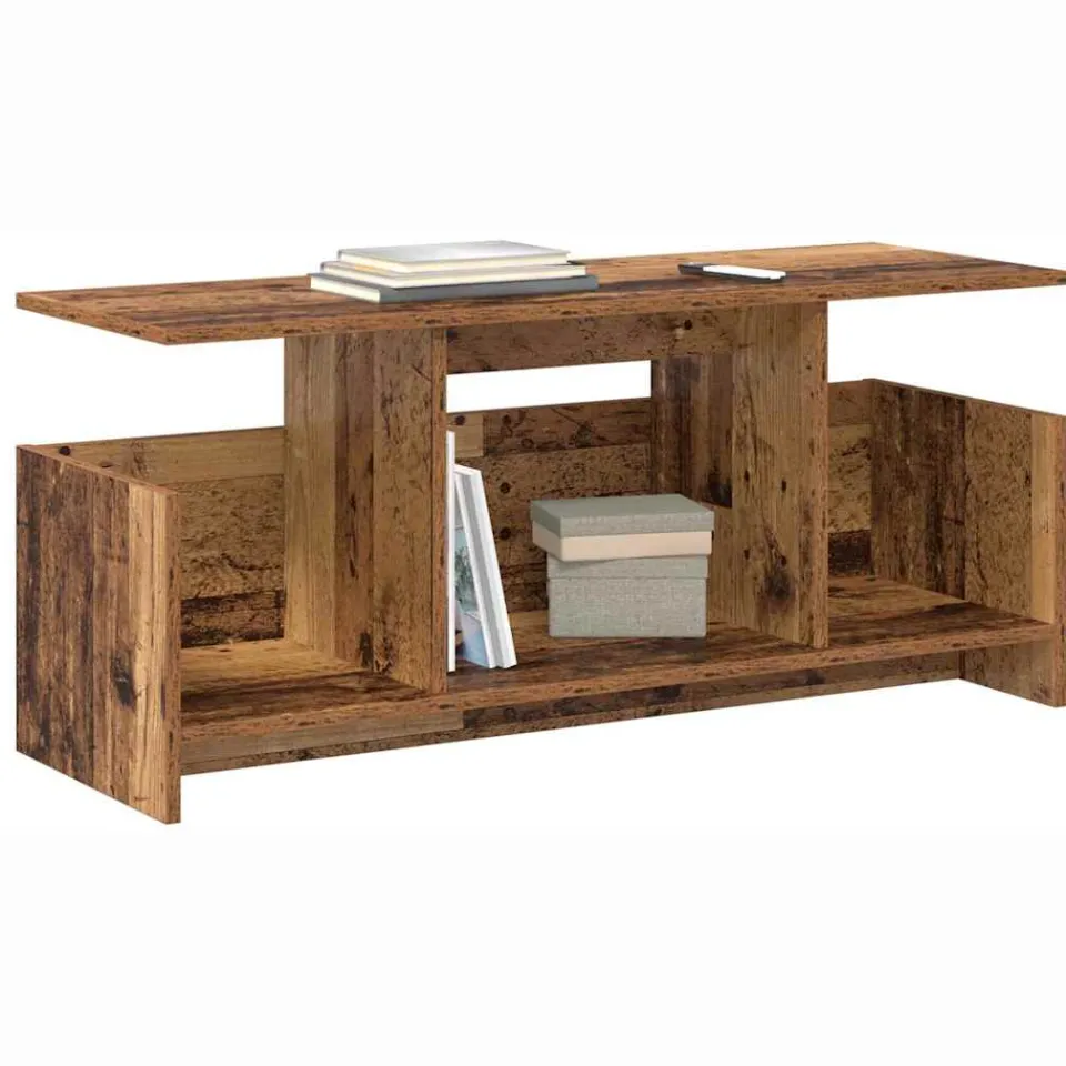 vidaXL TV-standaard 102 x 35 x 45 cm Oudhout Bewerkt hout Bruin