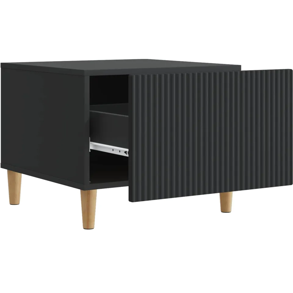 vidaXL Salontafel met lade Zwart 49 x 50 x 40 cm Bewerkt hout, foto 3