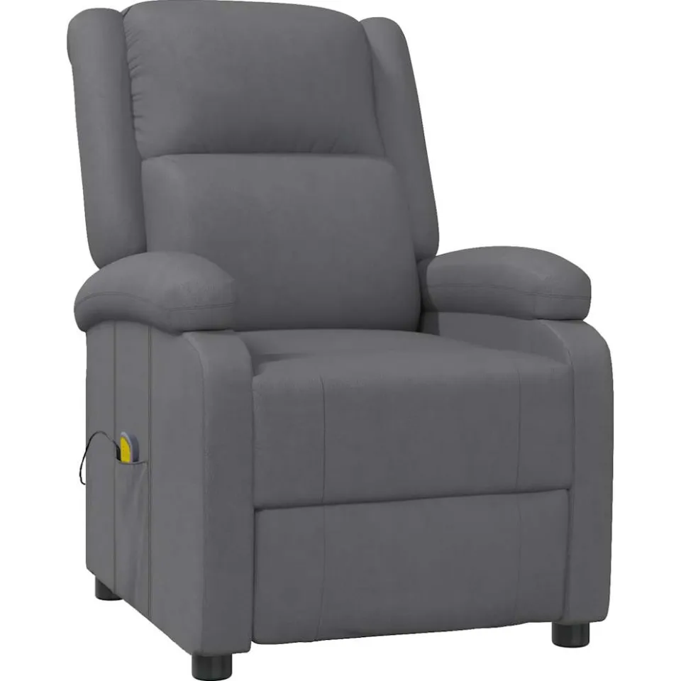 vidaXL Massagestoel kunstleer grijs, foto 3