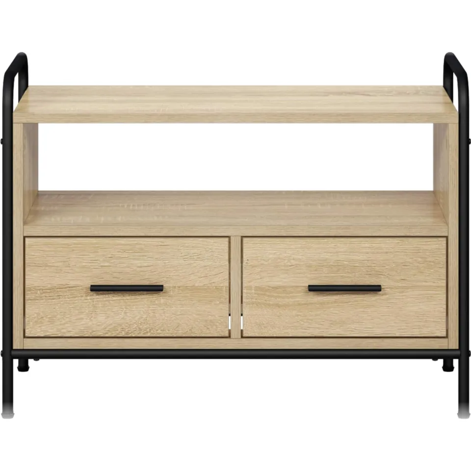 vidaXL Tv-meubel 67,5 x 33 x 50 cm Sonoma Eiken Bewerkt hout, foto 4