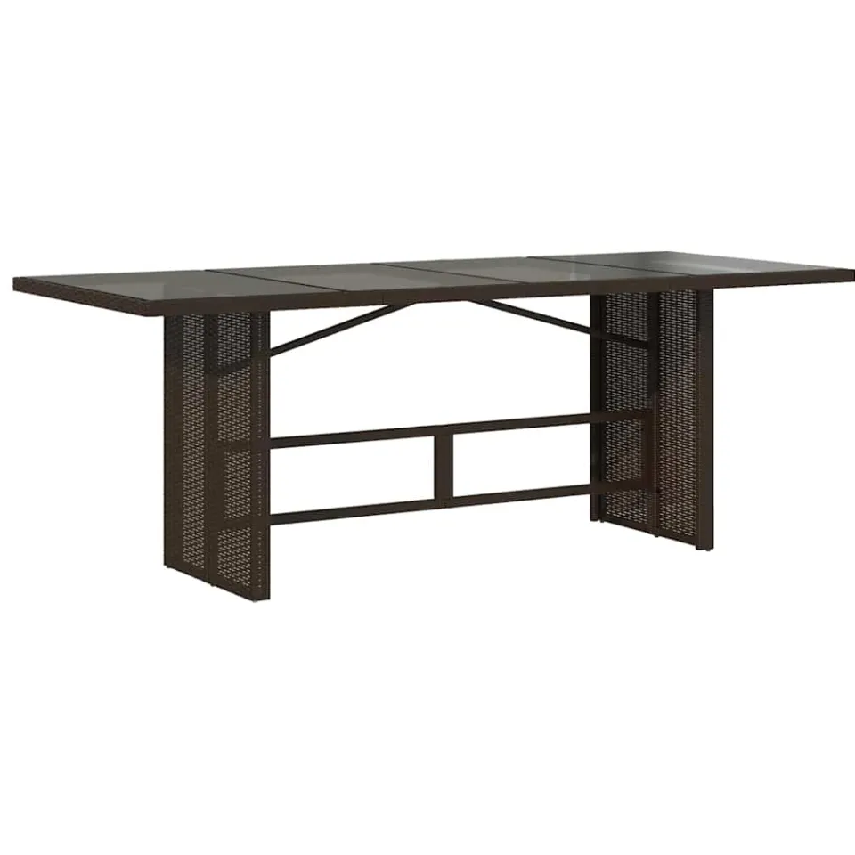 vidaXL 7-delige Tuinset met kussens poly rattan bruin, foto 4