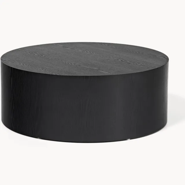 Westwing Collection Ronde houten salontafel Dan Zwart