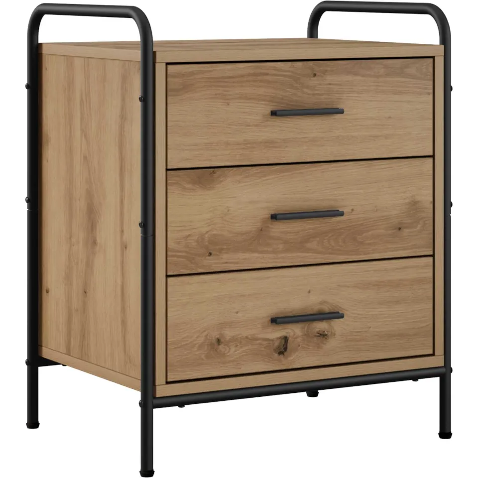 vidaXL Nachtkastje 2 st Artisanaal eiken 48 x 36,5 x 60 cm Bruin